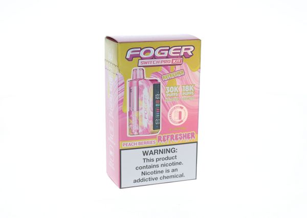 Foger Switch Pro Starter Kit Disposable Peach Berries Refresher packaging