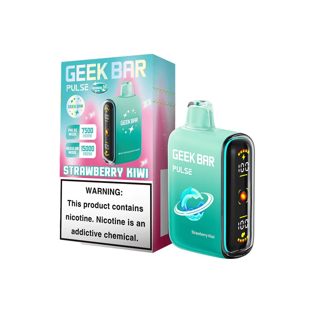 Geek Bar Pulse 15k Disposable Strawberry Kiwi with packaging